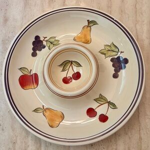 Hand Painted & Crafted Dip&Chip Bowl from Tabletops Lifestyles in 13” Diameter